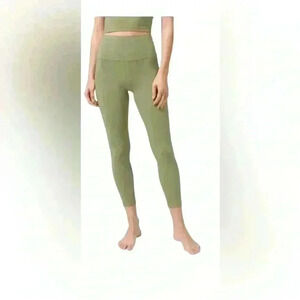 Lululemon Rosemary Green  Nulu Fold High Rise Yoga Tight Size 4